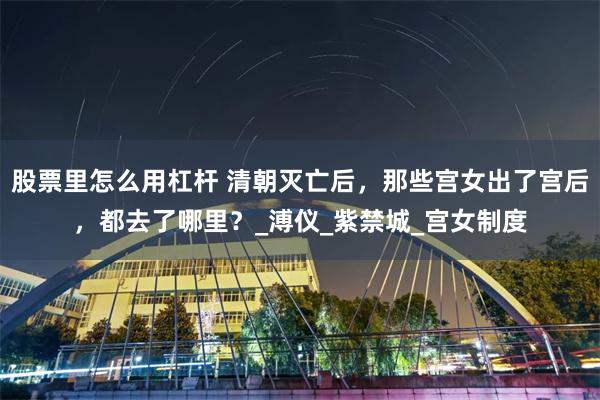 股票里怎么用杠杆 清朝灭亡后，那些宫女出了宫后，都去了哪里？_溥仪_紫禁城_宫女制度