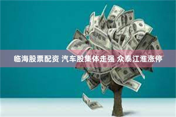临海股票配资 汽车股集体走强 众泰江淮涨停