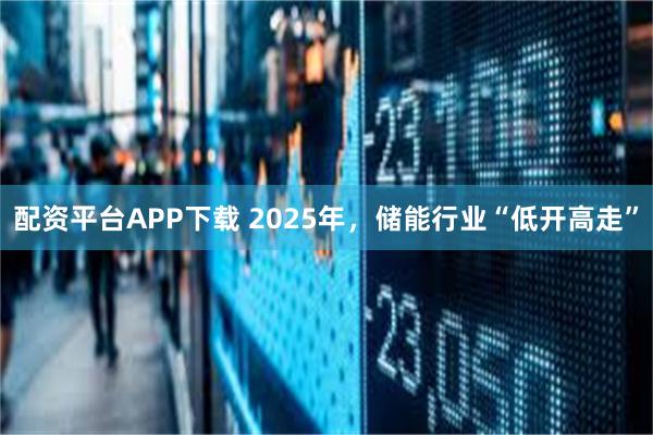 配资平台APP下载 2025年，储能行业“低开高走”